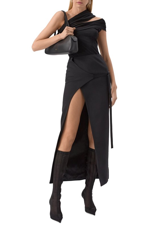 Текстильные сапоги Fang 95 Mugler MUSS24SC013_CX001 Чёрный  MUSS24SC013_CX001 Фото 2