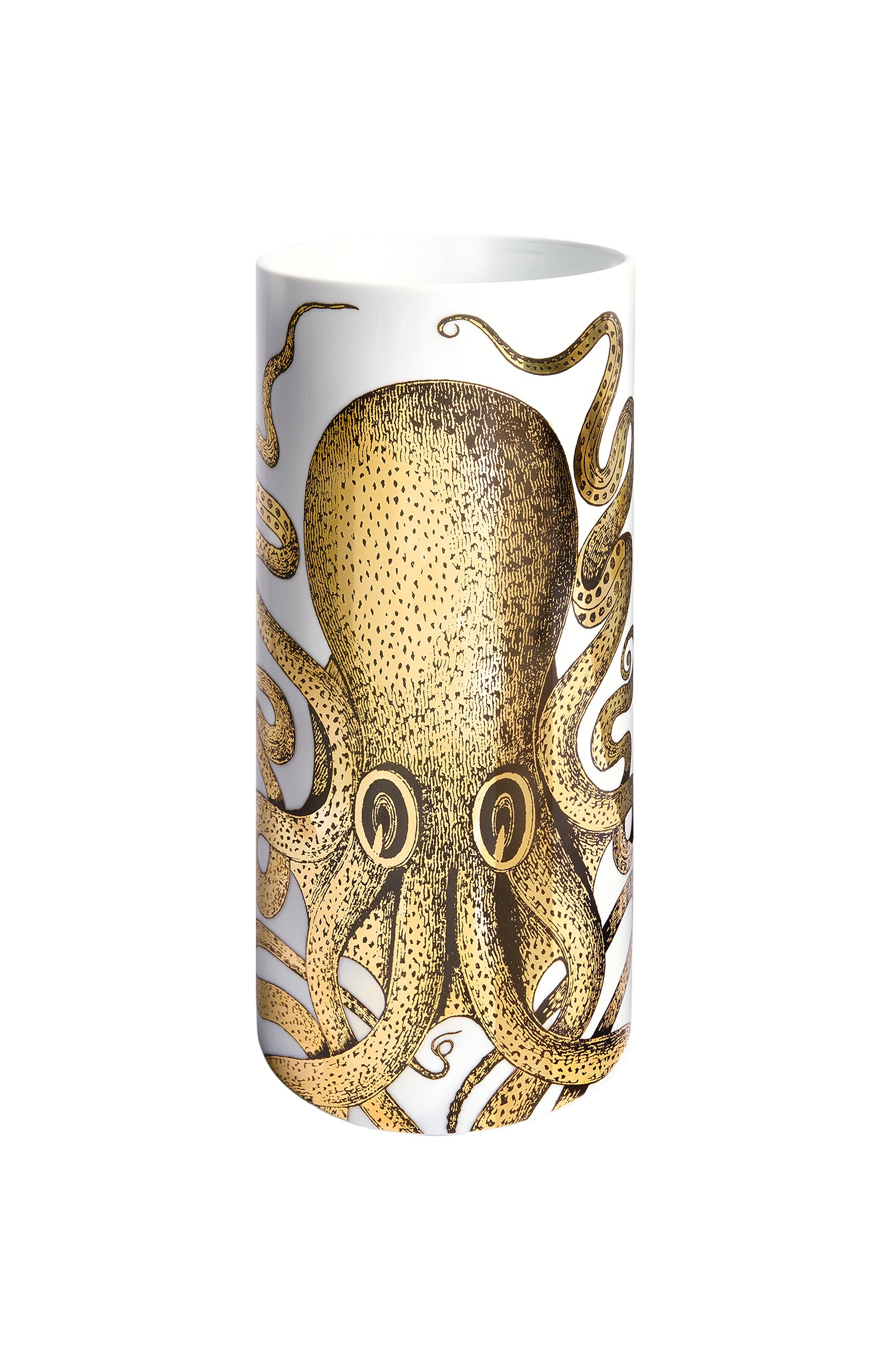 Ваза polipo with gold FORNASETTI золотого цвета по цене 211000 руб., арт. P66Z201, фото 1 Ваза polipo with gold FORNASETTI, арт. P66Z201, фото 1
