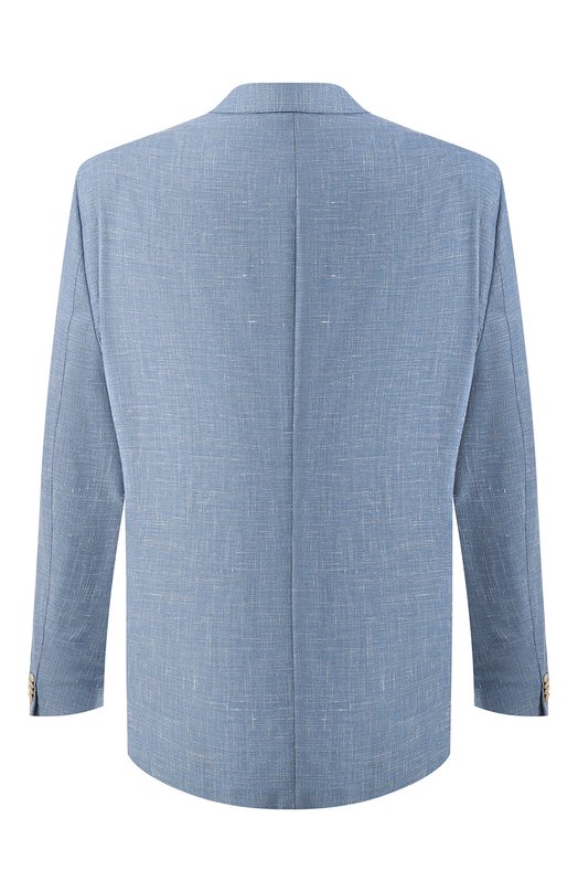 Пиджак из шерсти и шелка Eduard Dressler Голубой, фото 2