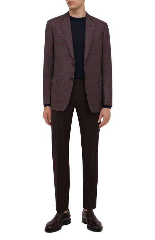 Пиджак из шерсти и кашемира Giorgio Armani 8WGGG00K/T02UW Коричневый  8WGGG00K/T02UW Фото 2