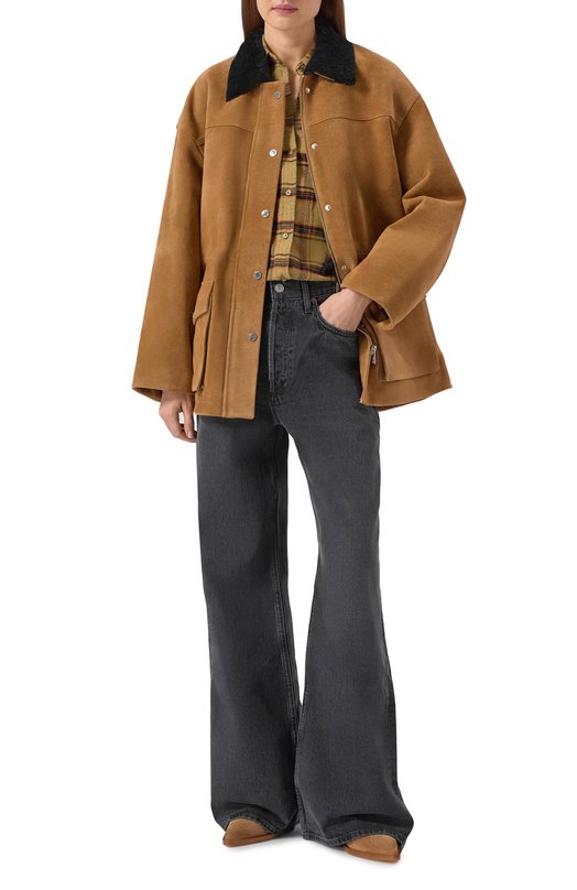 Замшевая куртка Addicted AS1002-1 Бежевый  AS1002-1 Фото 2