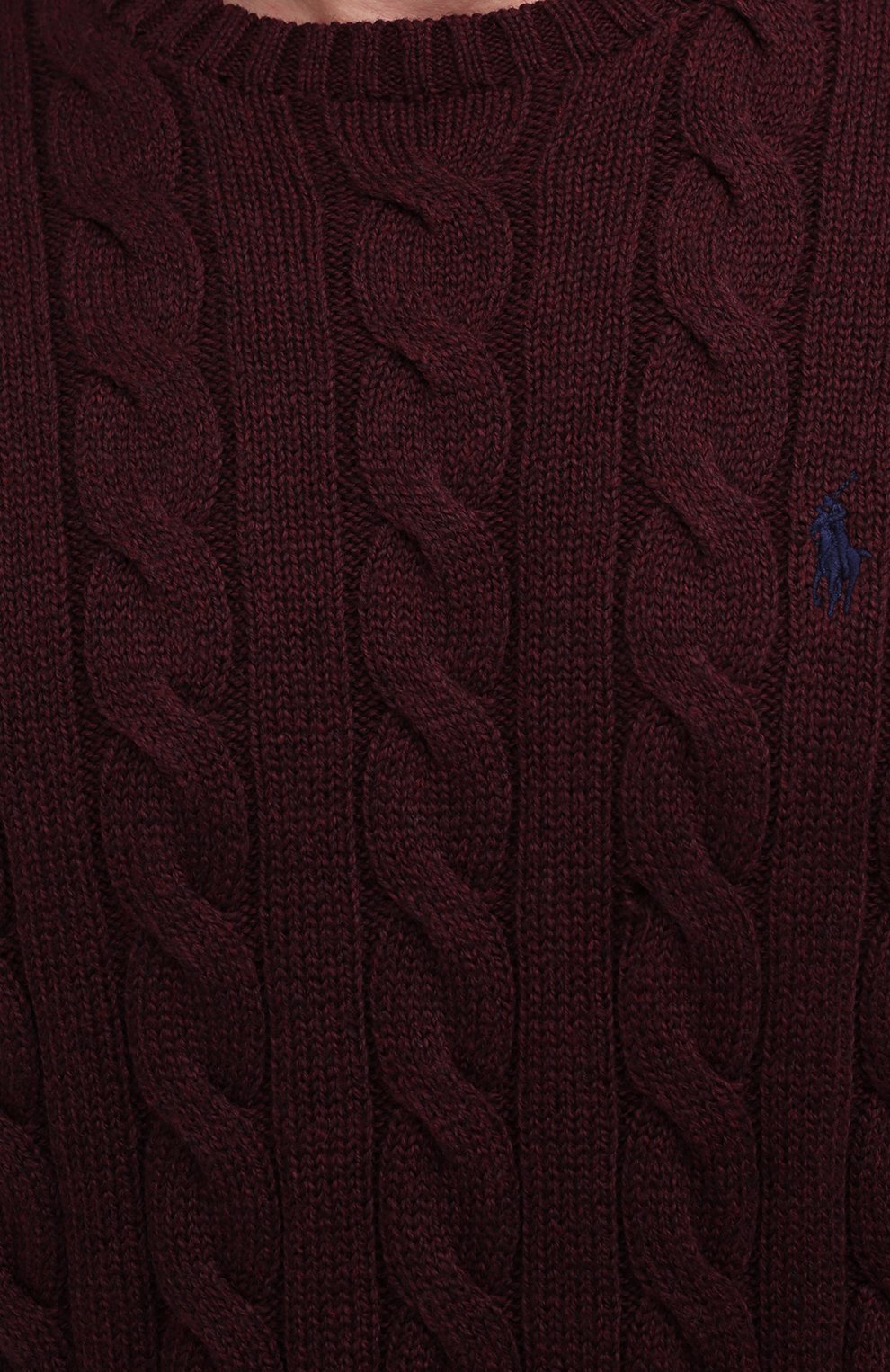 Хлопковый свитер POLO RALPH LAUREN бордового цвета по цене 28400 руб., арт. 710775885, фото 5 Хлопковый свитер POLO RALPH LAUREN, арт. 710775885, фото 5