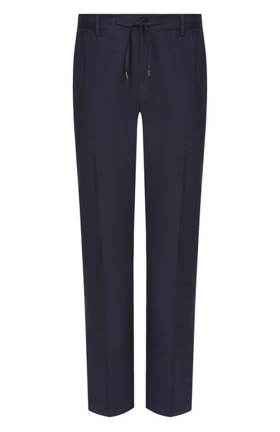 Брюки изо льна и шерсти STEFANO RICCI темно-синего цвета по цене 124000 руб., арт. M1T610002H/WL003L, фото 1 Брюки изо льна и шерсти STEFANO RICCI, арт. M1T610002H/WL003L, фото 1