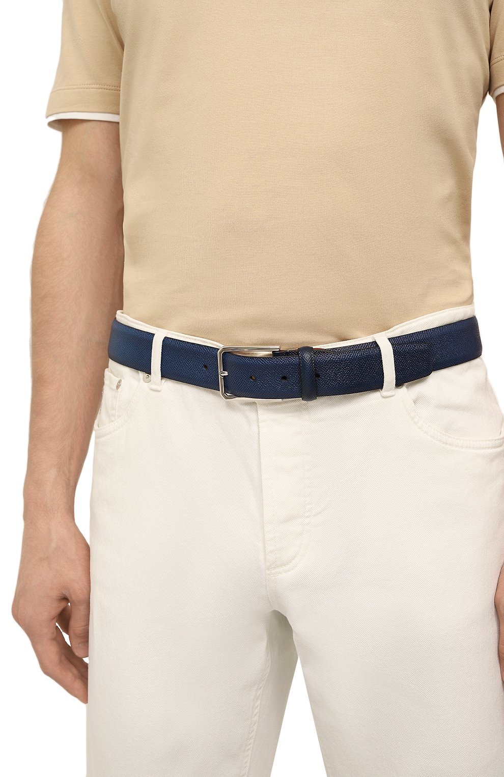 Кожаный ремень SANTONI, арт. CM35VS003B91EVNE, фото 2