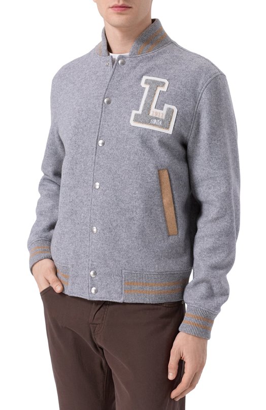 Шерстяной бомбер L.B.M. 1911 9379/55704 Серый  9379/55704 Фото 3