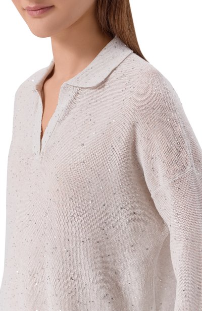 Поло изо льна и хлопка ANTONELLI FIRENZE, арт. 41781Q/01625, фото 5