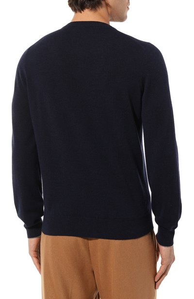 Кашемировый джемпер BRUNELLO CUCINELLI темно-синего цвета по цене 114500 руб., арт. M2200B2204, фото 4 Кашемировый джемпер BRUNELLO CUCINELLI, арт. M2200B2204, фото 4