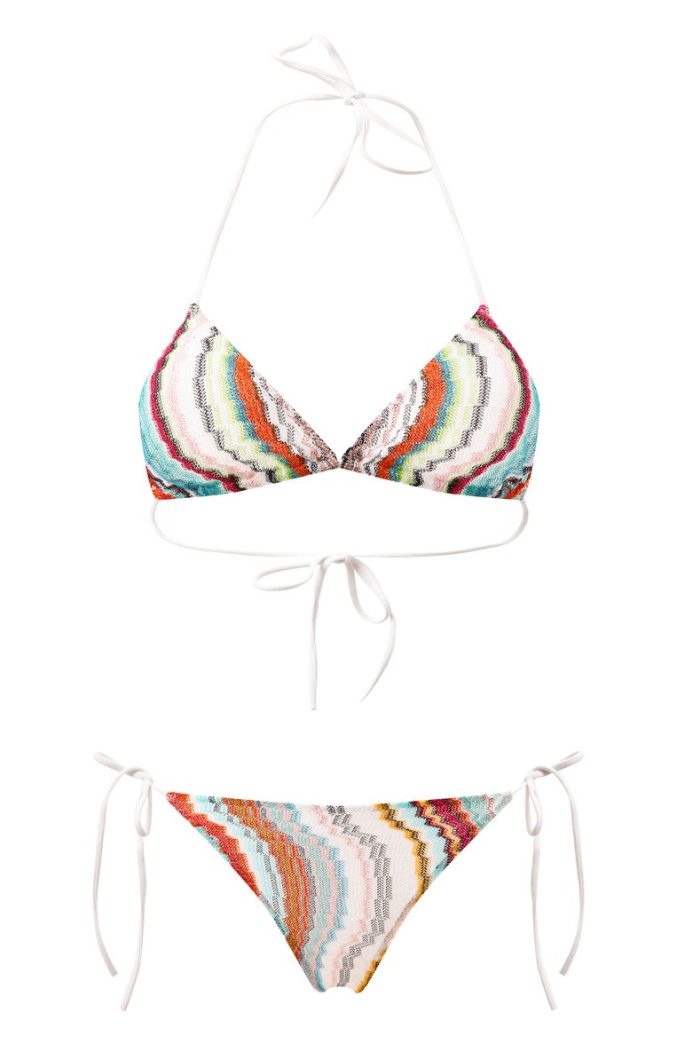 Женский раздельный купальник MISSONI разноцветного цвета, арт. MC22SP00/BR0100 | Фото 1 (Материал сплава: Проставлено; Нос: Не проставлено; Материал внешний: Вискоза; Женское Кросс-КТ: Раздельные купальники)
