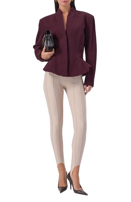 Жакет из вискозы и шерсти Mugler 25F1VE0466196 Бордовый  25F1VE0466196 Фото 2