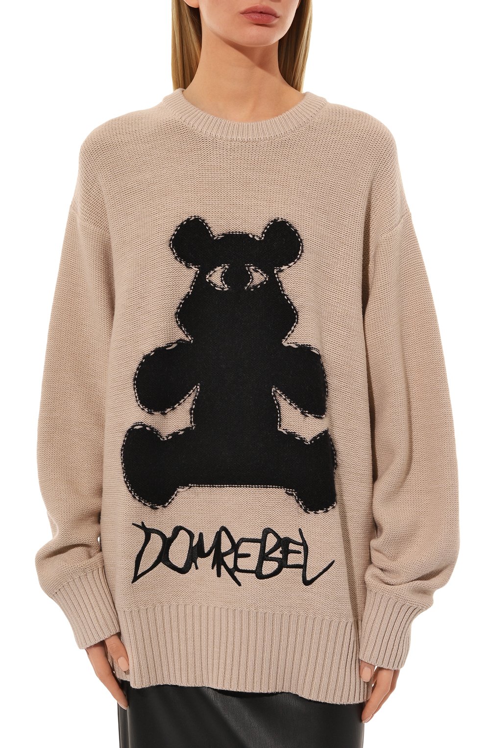 Пуловер из хлопка и шерсти DOMREBEL, арт. BEARCL0PS/KNIT CREWNECK, фото 3