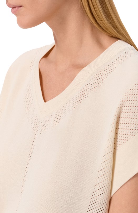 Топ из шелка и вискозы Freeage S26.JM179.6070.101 Кремовый  S26.JM179.6070.101 Фото 5