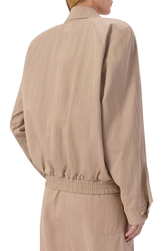 Хлопковый бомбер Magda Butrym 223426 Бежевый  223426 Фото 4