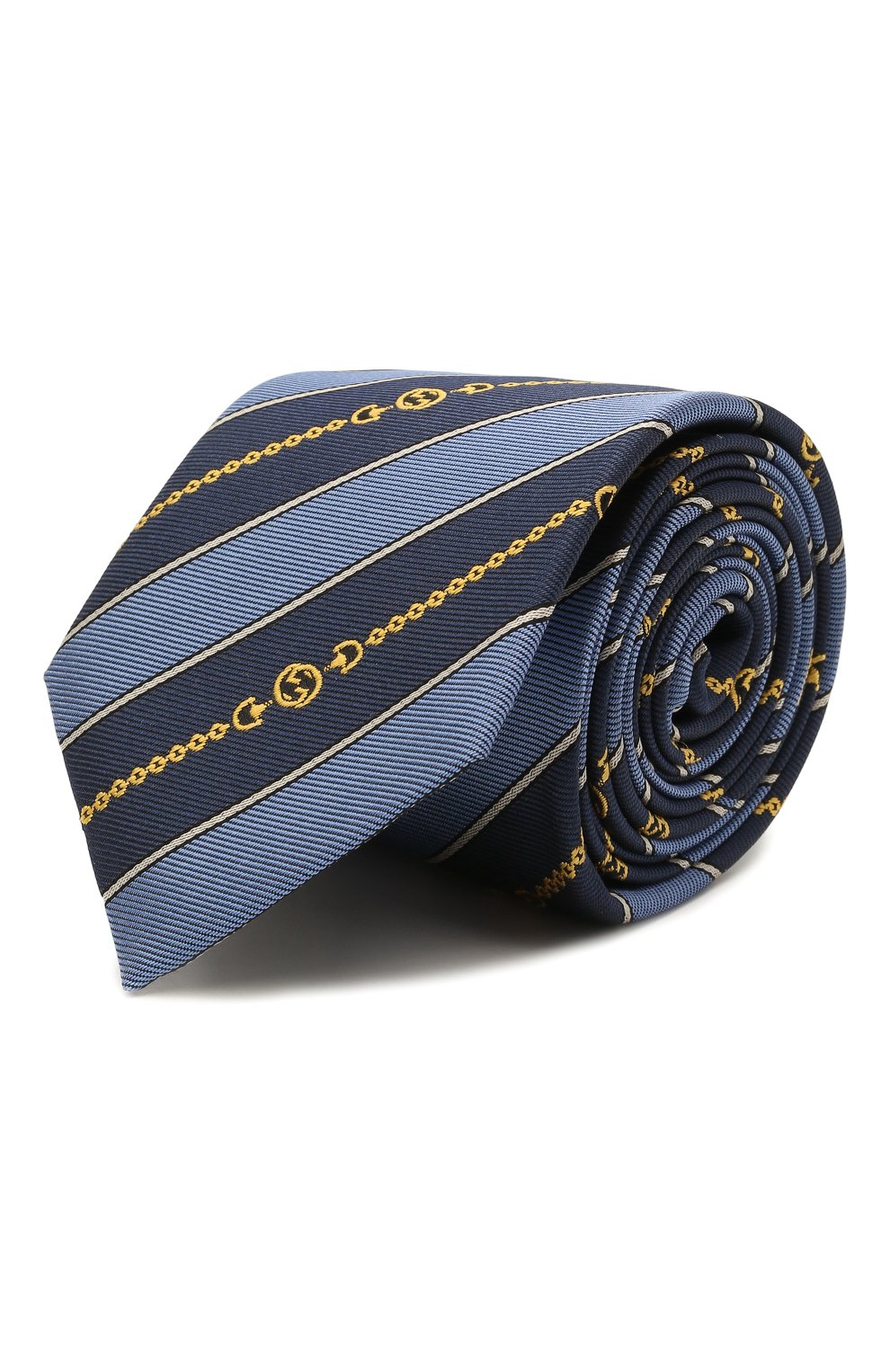 Шелковый галстук GUCCI синего цвета по цене 28800 руб., арт. 643929/4E002, фото 1 Шелковый галстук GUCCI, арт. 643929/4E002, фото 1