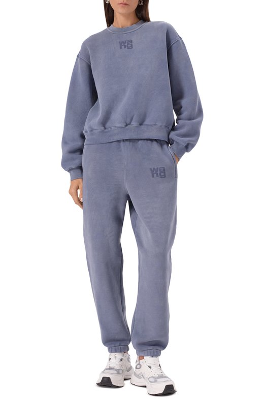 Хлопковый свитшот alexanderwang.t 4CC3241518 Синий  4CC3241518 Фото 2