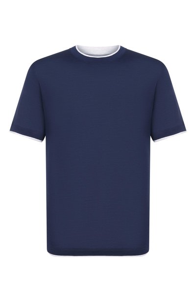 Мужская футболка из шелка и хлопка BRUNELLO CUCINELLI, арт. MD8217427W