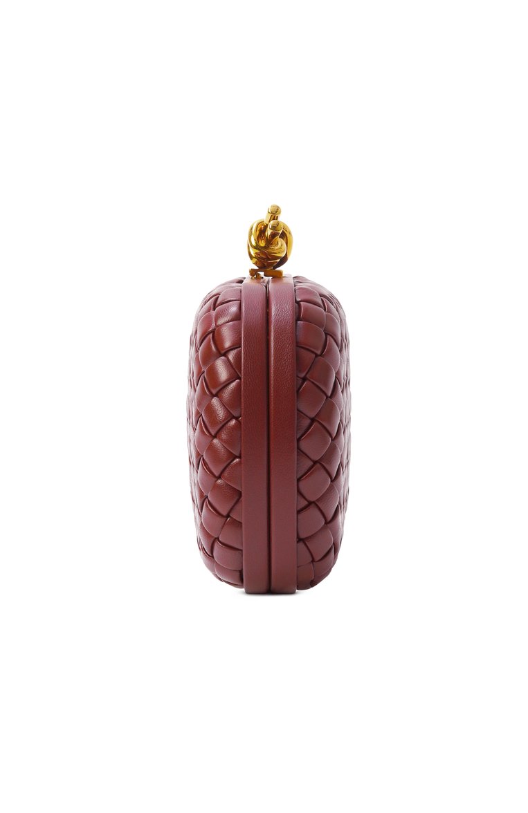 Женский клатч knot BOTTEGA VENETA бордового цвета, арт. 776662/V01D1 | Фото 4 (Ремень/цепочка: На ремешке; Материал: Натуральная кожа; Автоматизация ТО: Проставлено; Размер: mini; Автоматизация состава: Проставлено; Женское Кросс-КТ: Клатч-клатчи)