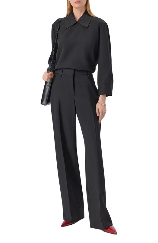 Шерстяные брюки Jil Sander J02KA0347/J40002 Чёрный  J02KA0347/J40002 Фото 2