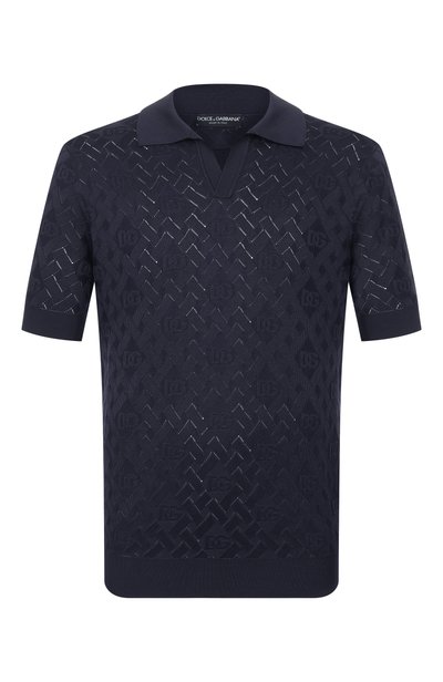 Мужская шелковое поло DOLCE & GABBANA, арт. GXZ11T/JBSQ1