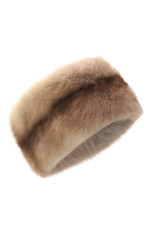 Меховая шапка из норки и соболя VICTORIA KUSENKOVA 061213641455 Коричневый 061213641455