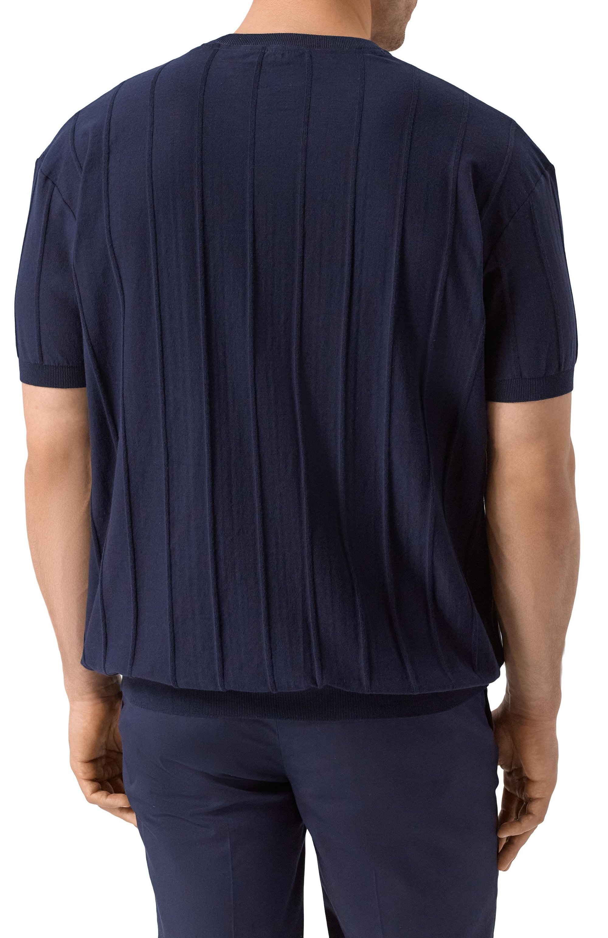 Хлопковый джемпер PAUL&SHARK темно-синего цвета по цене 43950 руб., арт. 25411508/6XL, фото 4 Хлопковый джемпер PAUL&SHARK, арт. 25411508/6XL, фото 4