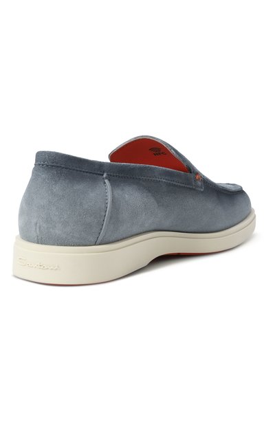 Замшевые лоферы detroit SANTONI, арт. MGDG17824TICBGEX, фото 5