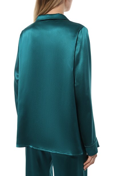 Шелковая пижама PRIMROSE бирюзового цвета по цене 39900 руб., арт. 1W.530RB.S017, фото 4 Шелковая пижама PRIMROSE, арт. 1W.530RB.S017, фото 4