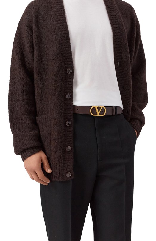 Кожаный ремень Valentino 7Y2T0SM3/IYR Коричневый  7Y2T0SM3/IYR Фото 2