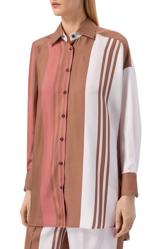 Шелковая рубашка Kiton D51402K0999G08 Коричневый  D51402K0999G08 Фото 3