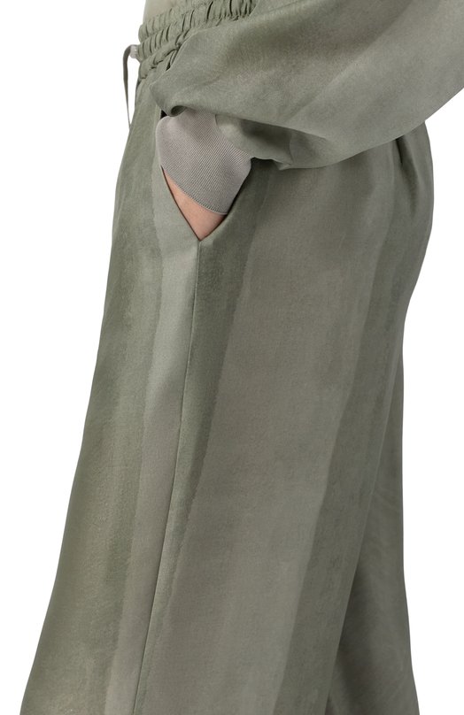 Шелковые брюки Lorena Antoniazzi P2657PA31A/5218 Зелёный  P2657PA31A/5218 Фото 5