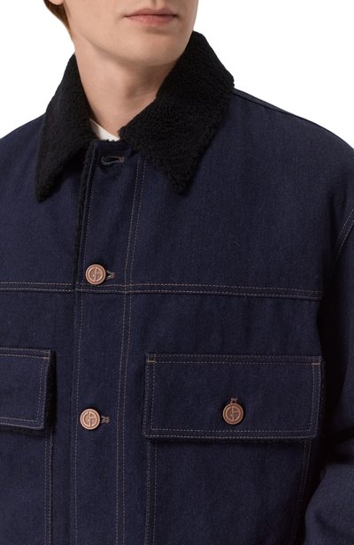 Джинсовая куртка с подкладкой из овчины GIORGIO ARMANI, арт. GM004587/AF28862, фото 5