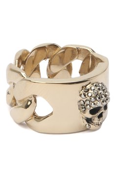 Женское кольцо ALEXANDER MCQUEEN золотого цвета, арт. 582709/J160Z | Фото 1 (Материал: Металл; Нос: Не проставлено; Региональные ограничения белый список (Axapta Mercury): Не проставлено)