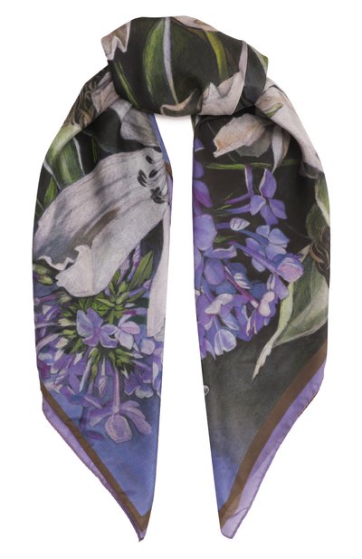 Шелковый платок голубой букет GOURJI, арт. T23BLB7R/1, фото 1