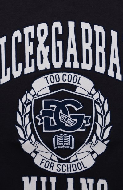 Хлопковая футболка DOLCE & GABBANA темно-синего цвета по цене 23900 руб., арт. L4JTHU/G7NNM, фото 3 Хлопковая футболка DOLCE & GABBANA, арт. L4JTHU/G7NNM, фото 3