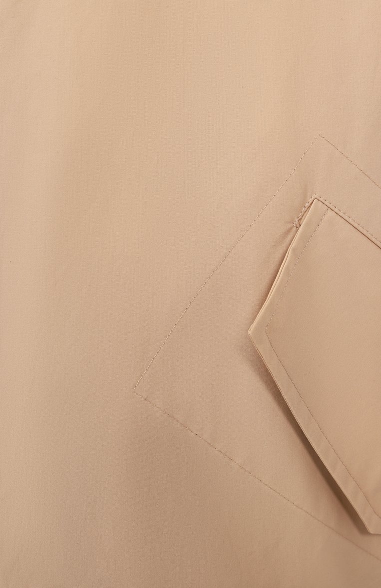 Женский хлопковый плащ JIL SANDER бежевого цвета, арт. J04AH0002-J45026 | Фото 6 (Материал внешний: Хлопок; Рукава: Длинные; Длина (верхняя одежда): До колена; Кросс-КТ: Куртка; Стили: Минимализм; Автоматизация состава: Проставлено; Автоматизация ТО: Проставлено)