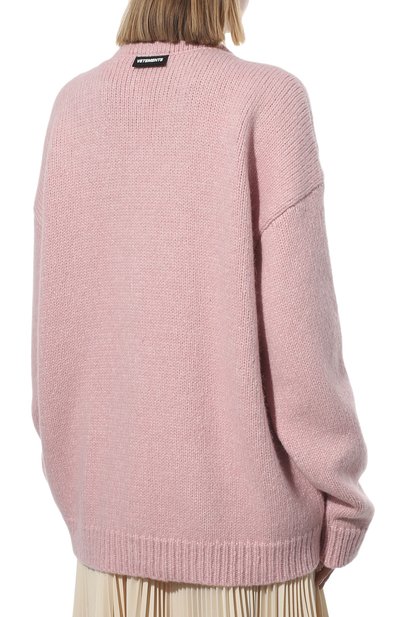 Кардиган VETEMENTS светло-розового цвета по цене 157000 руб., арт. UE52KN550P 2901/W, фото 4 Кардиган VETEMENTS, арт. UE52KN550P 2901/W, фото 4