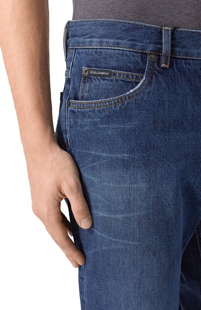 Джинсы regular DOLCE & GABBANA темно-синего цвета по цене 78450 руб., арт. GYJCCZ/G80K9, фото 5 Джинсы regular DOLCE & GABBANA, арт. GYJCCZ/G80K9, фото 5