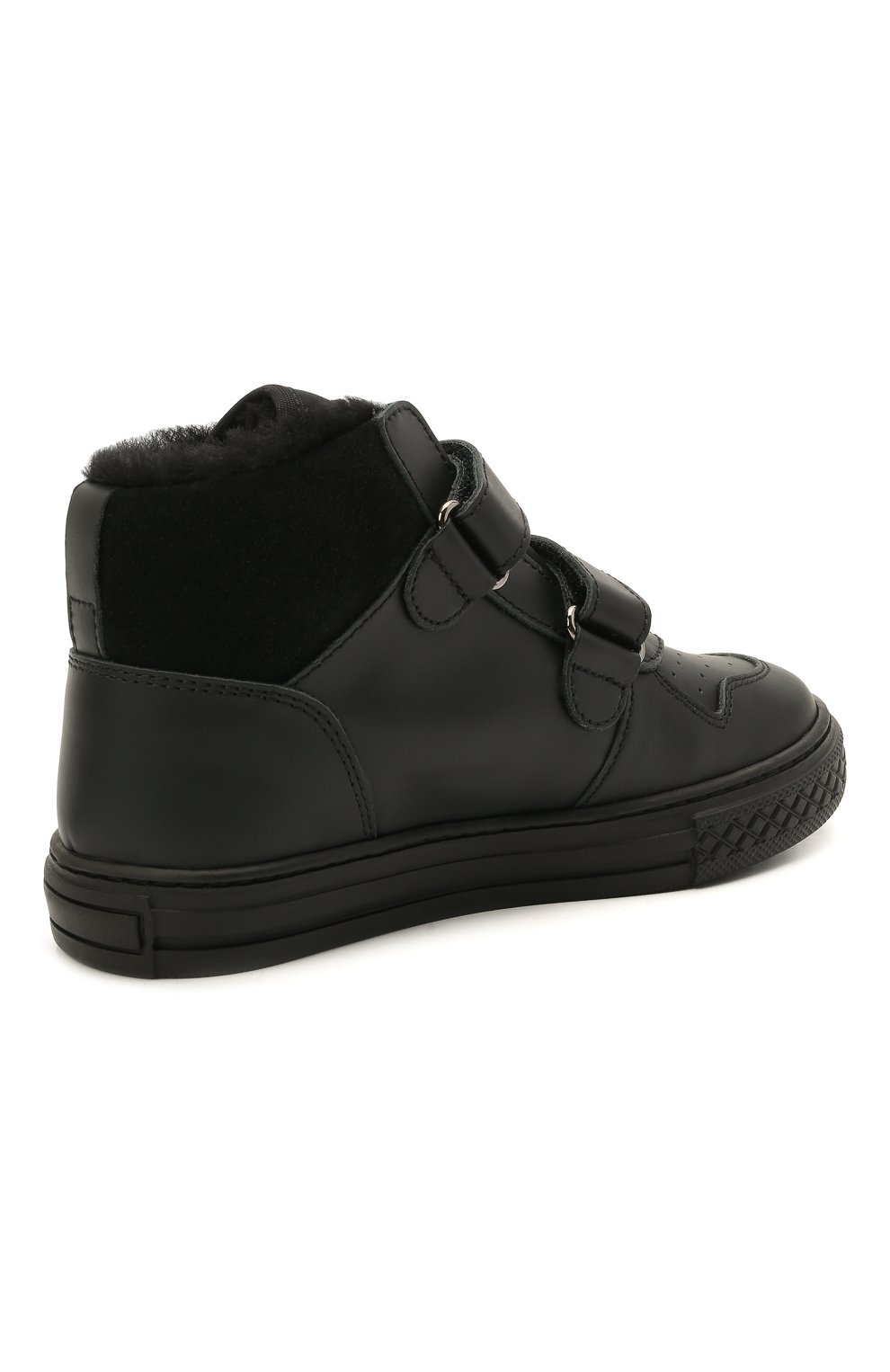 Кожаные кеды с мехом IL GUFO, арт. G873/VITELL0 M0VIE/27-30, фото 3