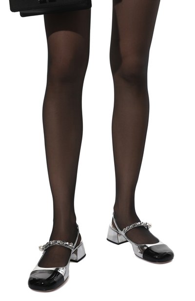 Комбинированные туфли MIU MIU, арт. 5I460D/3LDJ, фото 3
