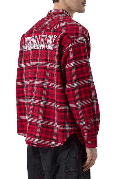 Хлопковая рубашка DIEGO VENTURINO красного цвета по цене 37050 руб., арт. DVCMC-0/BRWPU0, фото 4 Хлопковая рубашка DIEGO VENTURINO, арт. DVCMC-0/BRWPU0, фото 4