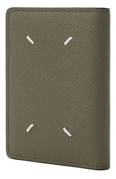 Кожаный футляр для кредитных карт MAISON MARGIELA хаки цвета по цене 37450 руб., арт. S55UI0203/P4745, фото 2 Кожаный футляр для кредитных карт MAISON MARGIELA, арт. S55UI0203/P4745, фото 2