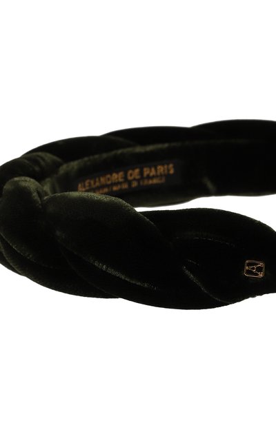 Ободок для волос ALEXANDRE DE PARIS зеленого цвета по цене 21370 руб., арт. THB-17495-20 K, фото 4 Ободок для волос ALEXANDRE DE PARIS, арт. THB-17495-20 K, фото 4