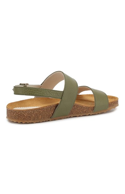 Кожаные босоножки IL GUFO хаки цвета по цене 19950 руб., арт. G566/VITELL0 CERV0/35-40, фото 3 Кожаные босоножки IL GUFO, арт. G566/VITELL0 CERV0/35-40, фото 3