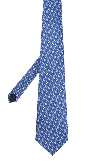 Шелковый галстук LANVIN голубого цвета по цене 8415 руб., арт. 2342/TIE, фото 2 Шелковый галстук LANVIN, арт. 2342/TIE, фото 2