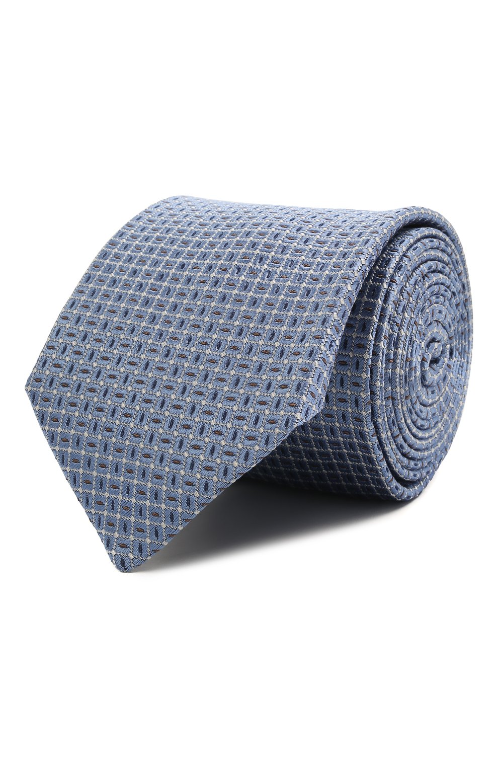 Шелковый галстук CORNELIANI голубого цвета по цене 15800 руб., арт. 87U390-1120307/00, фото 1 Шелковый галстук CORNELIANI, арт. 87U390-1120307/00, фото 1