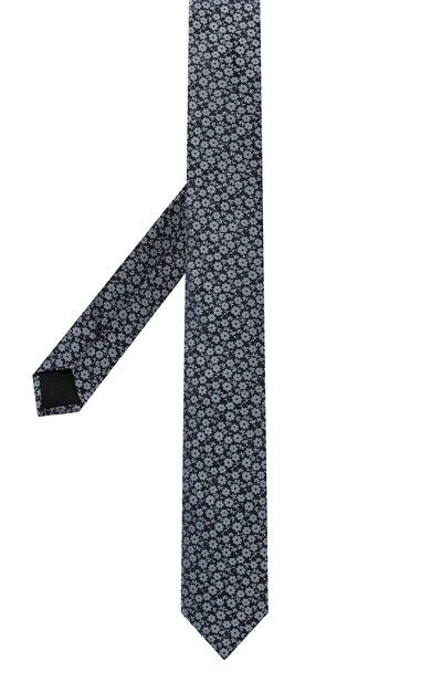 Шелковый галстук BOSS синего цвета по цене 8040 руб., арт. 50499583, фото 3 Шелковый галстук BOSS, арт. 50499583, фото 3