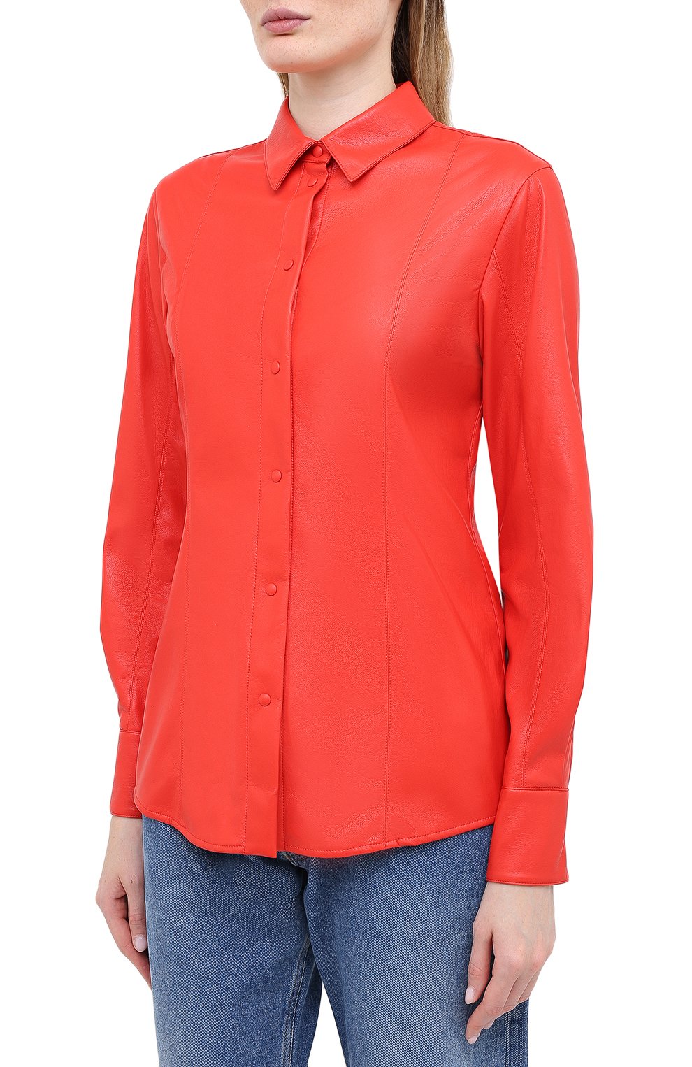 Рубашка MSGM красного цвета по цене 36750 руб., арт. 2941MDE19 207652, фото 3 Рубашка MSGM, арт. 2941MDE19 207652, фото 3