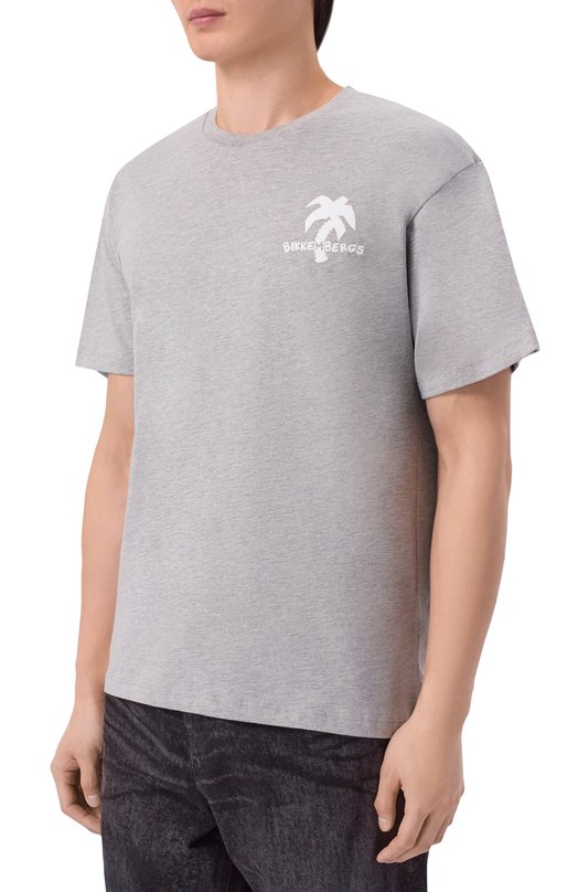 Хлопковая футболка Dirk Bikkembergs BMT1567 Серый  BMT1567 Фото 3