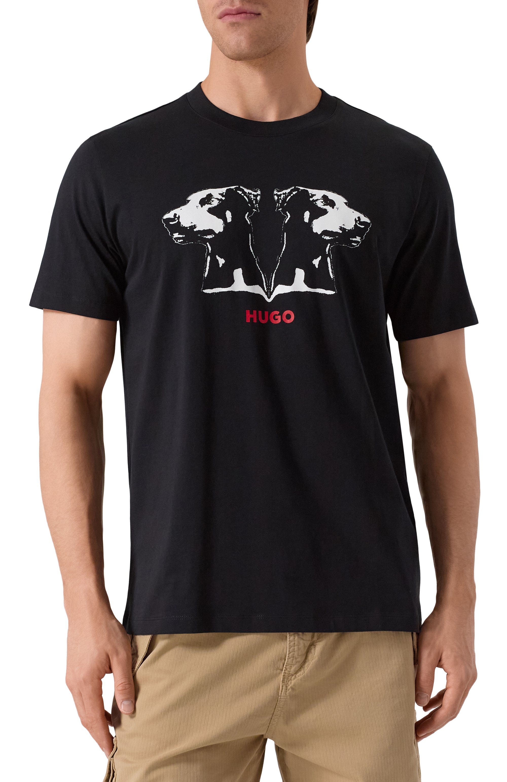 Хлопковая футболка HUGO, арт. 50542734, фото 3