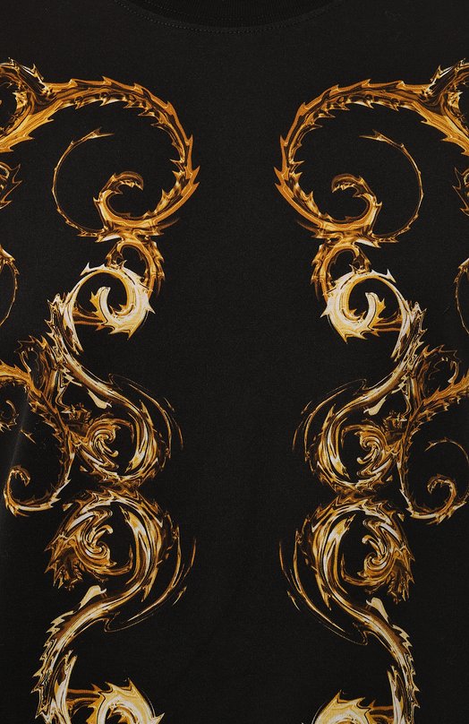 Хлопковая футболка Versace Jeans Couture 77HAH6P3/JS424 Чёрный  77HAH6P3/JS424 Фото 5