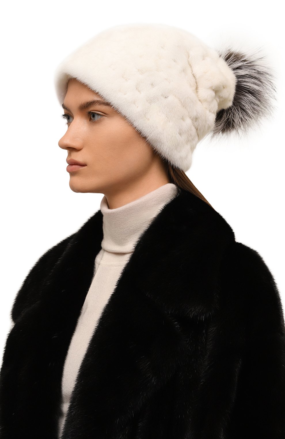 Меховая шапка из норки и лисы VICTORIA KUSENKOVA, арт. 071700001672, фото 2